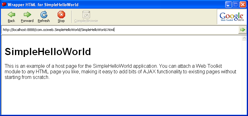 GWT's Embedded Browser